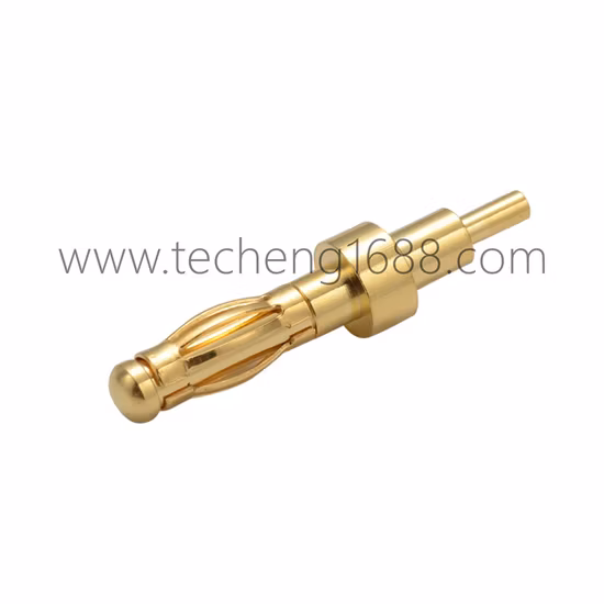 Pin Pogo de contacto chapado en oro con resorte de alta corriente para PCB